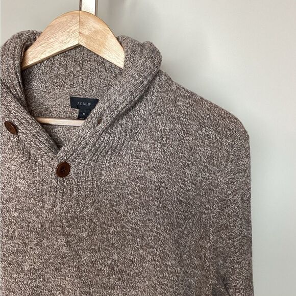 J. Crew Sz S Lambs Wool Men's Brown / Beige Sweater - Picture 1 of 4